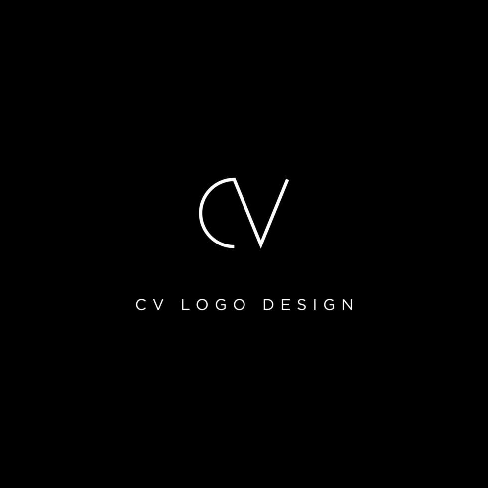 vettore di progettazione del logo iniziale cv