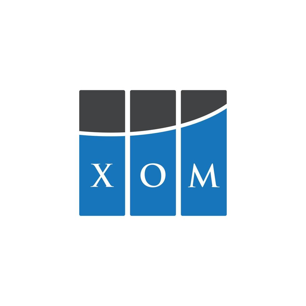 xom lettera logo design su sfondo bianco. xom creative iniziali lettera logo concept. disegno della lettera xom. vettore