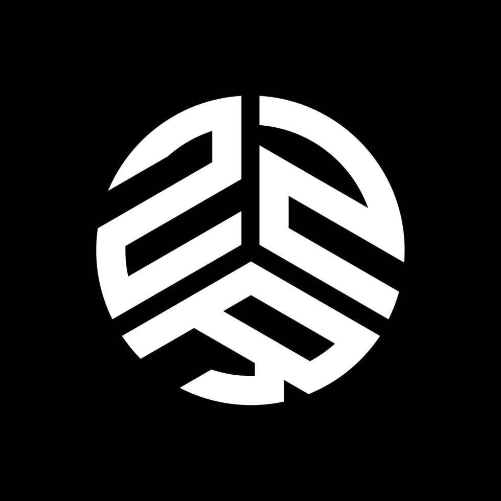 zzr lettera logo design su sfondo nero. zzr creative iniziali lettera logo concept. disegno della lettera zzr. vettore