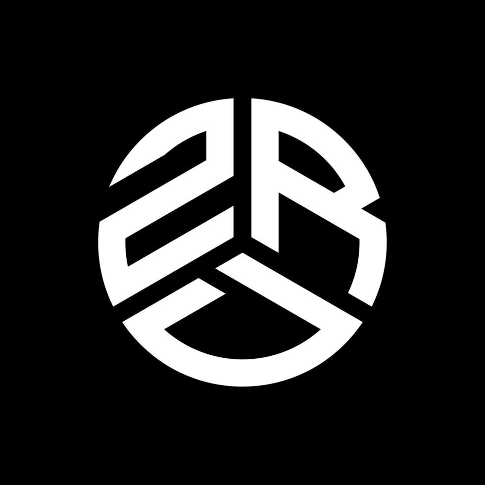 zrd lettera logo design su sfondo nero. zrd creative iniziali lettera logo concept. disegno della lettera zrd. vettore