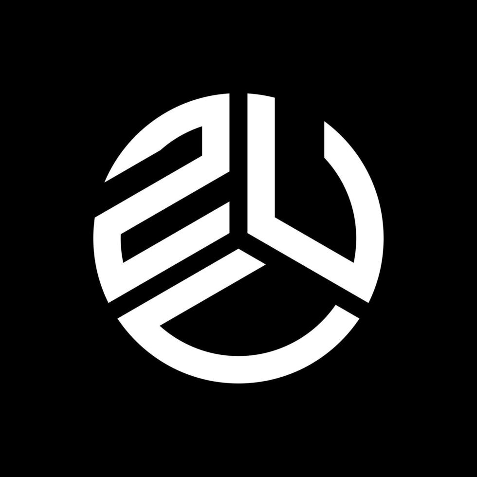 zuv lettera logo design su sfondo nero. zuv creative iniziali lettera logo concept. disegno della lettera zuv. vettore