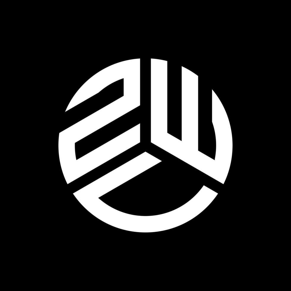 zwv lettera logo design su sfondo nero. zwv creative iniziali lettera logo concept. disegno della lettera zwv. vettore