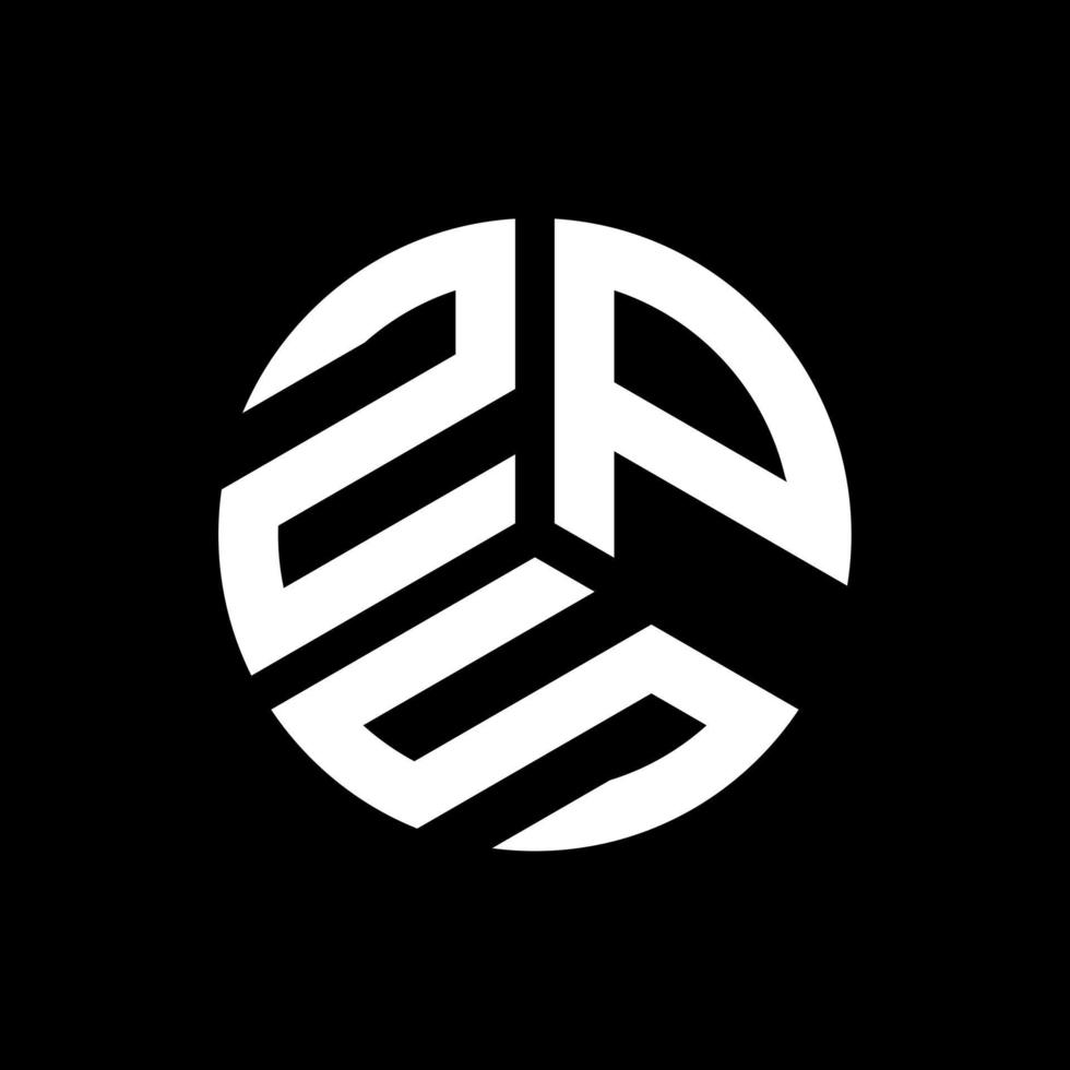 zps lettera logo design su sfondo nero. zps creative iniziali lettera logo concept. disegno della lettera zps. vettore