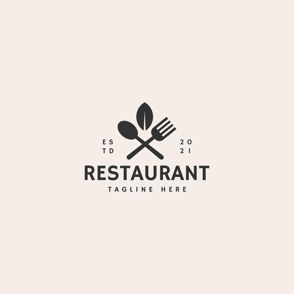 ristorante icona segno simbolo hipster vintage logo design vettore