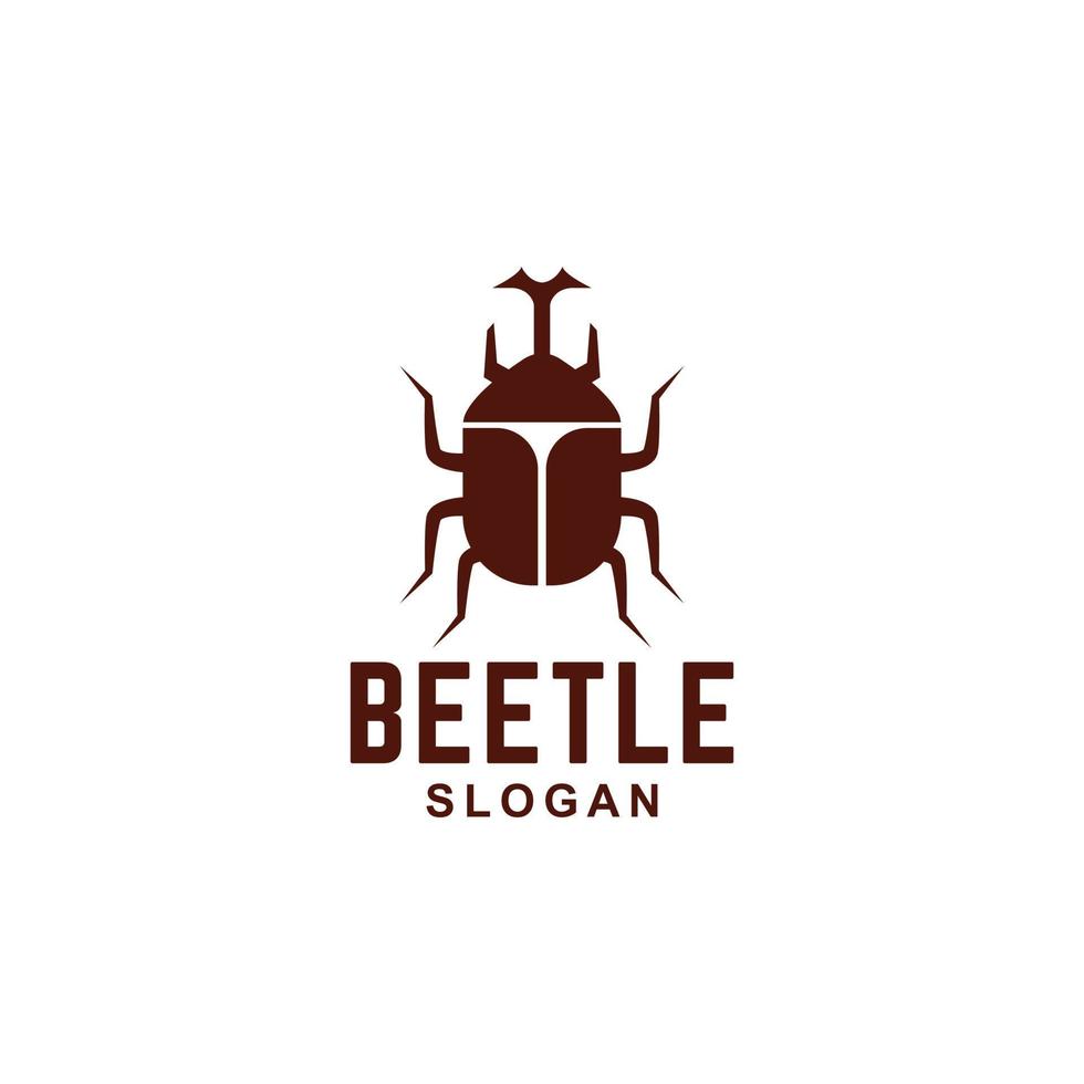 illustrazione vettoriale di design del logo scarabeo