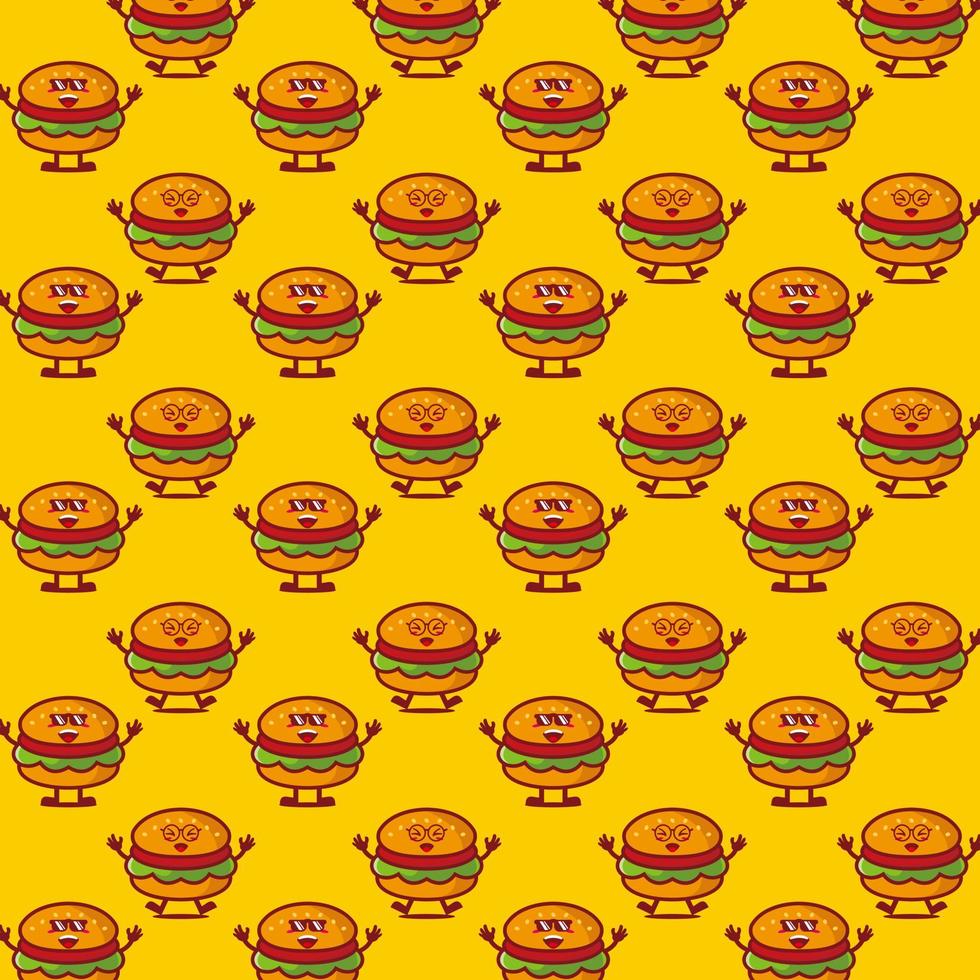 carino sorridente divertente hamburger set collection.vector piatto cartone animato faccia personaggio mascotte illustrazione .isolato su sfondo bianco vettore