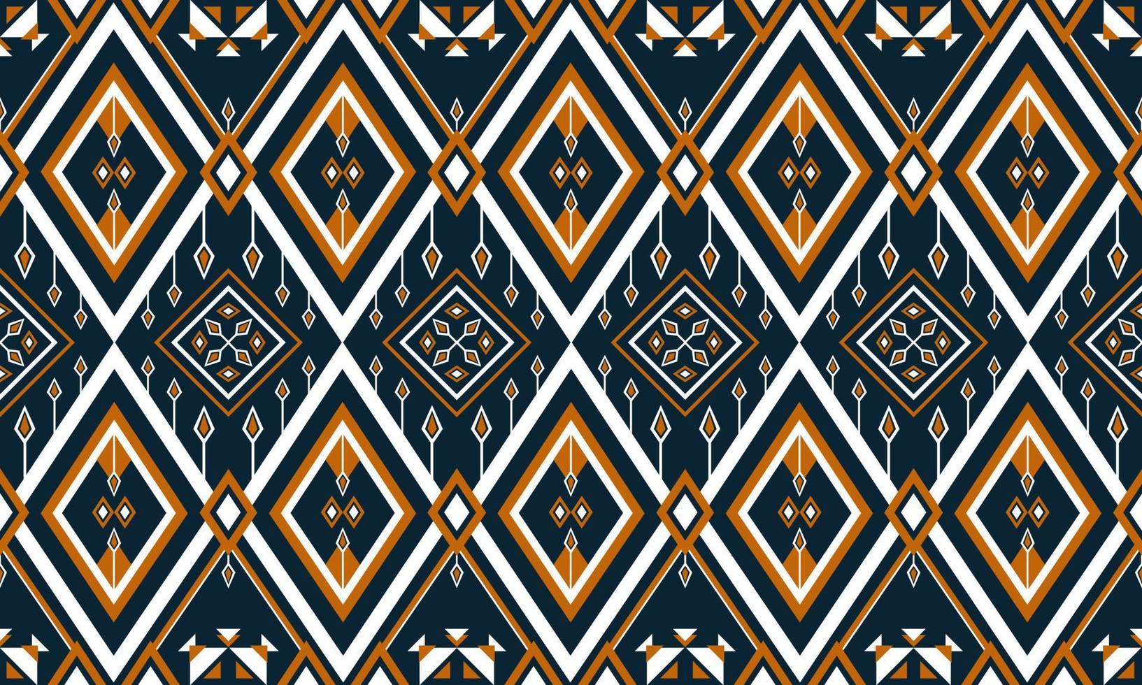 disegno tradizionale geometrico etnico orientale modello ikat per sfondo, moquette, carta da parati, abbigliamento, avvolgimento, batik, tessuto, illustrazione vettoriale. stile ricamo. vettore