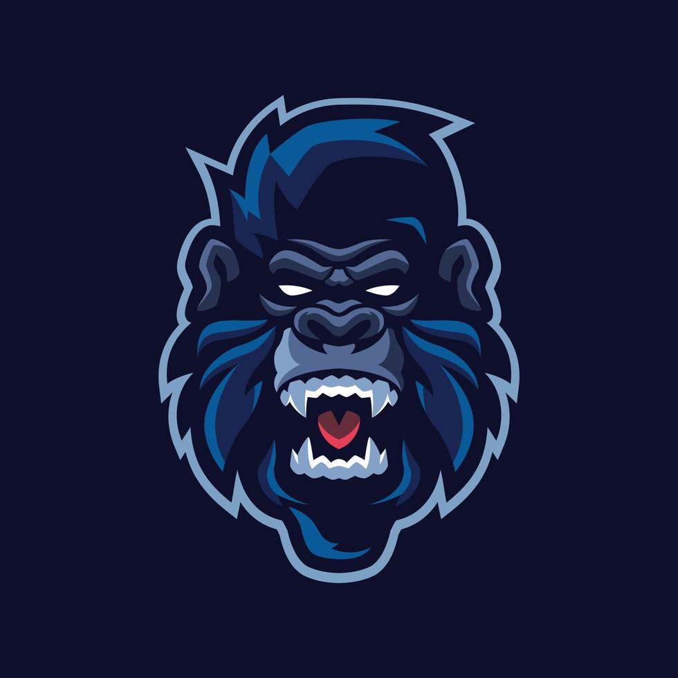 modelli di logo mascotte gorilla vettore