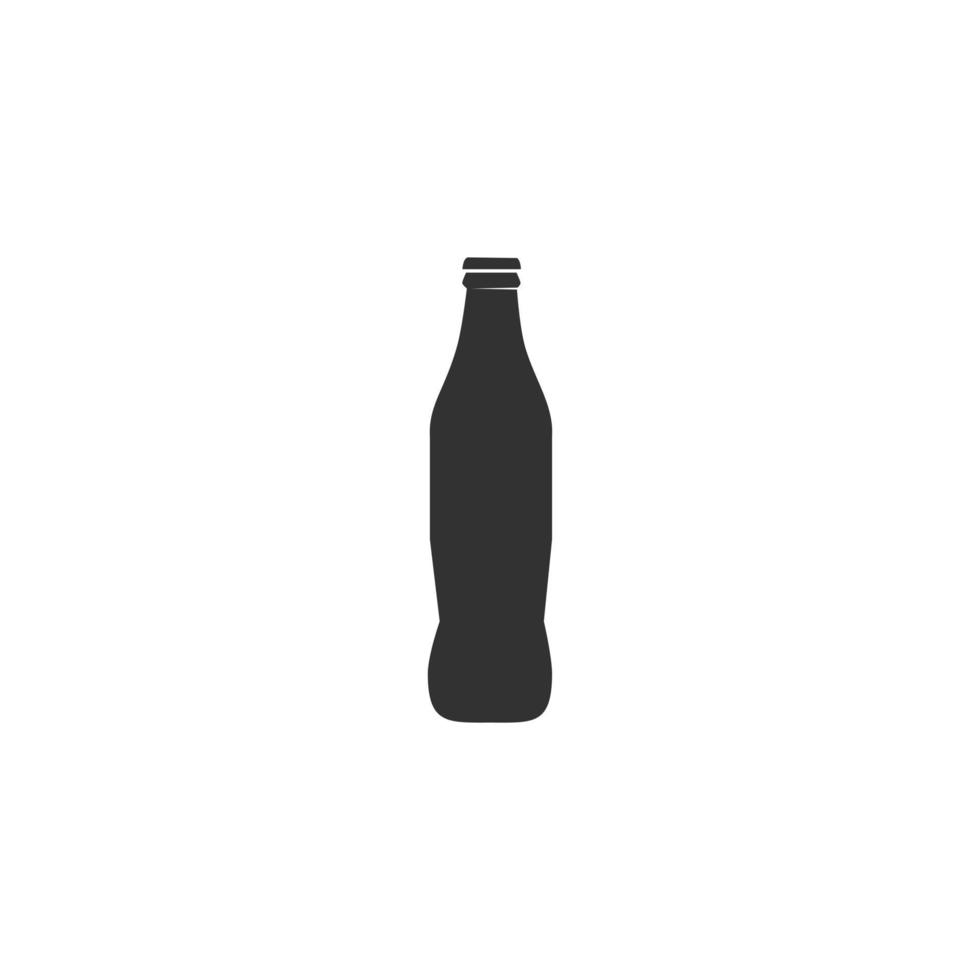 icona della silhouette dell'illustrazione vettoriale della bottiglia di vetro