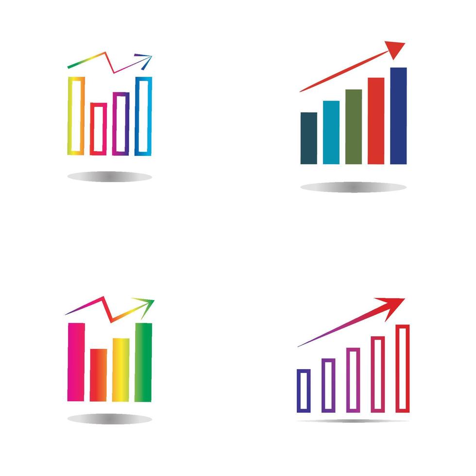 icona del grafico in stile piatto alla moda isolato su bianco. simbolo della barra del grafico per l'interfaccia utente dell'app logo design del sito web. vettore