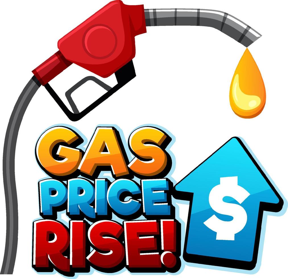 design del logo del carattere aumento del prezzo del gas vettore