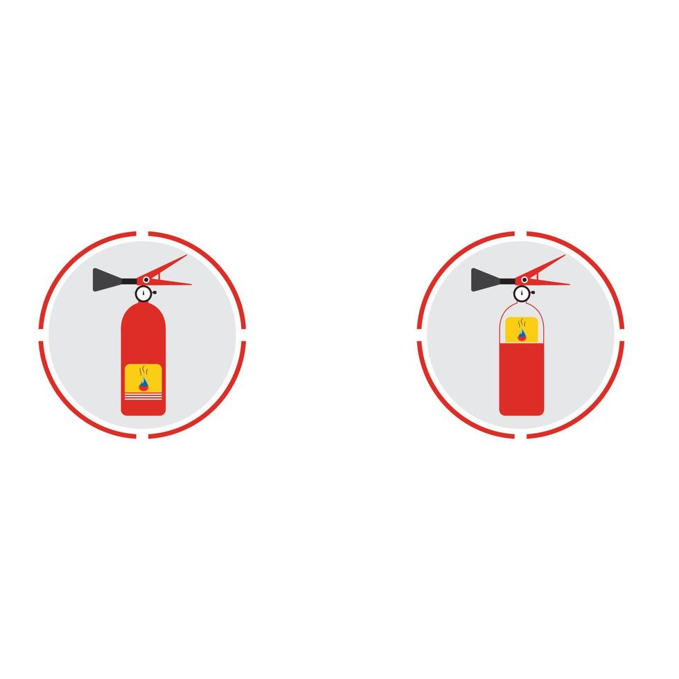 icona dell'estintore, dispositivi di protezione, segnale di emergenza, simbolo di sicurezza vettore