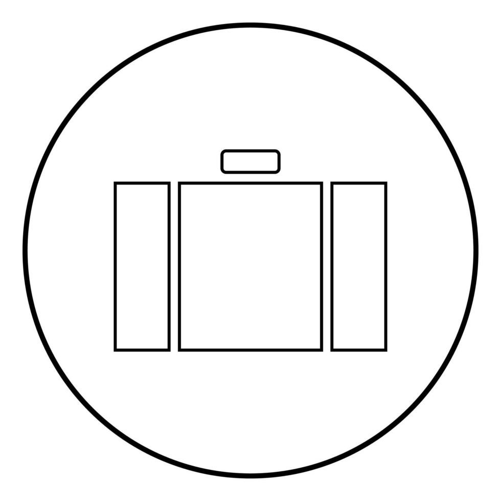 icona valigia colore nero illustrazione vettoriale semplice immagine