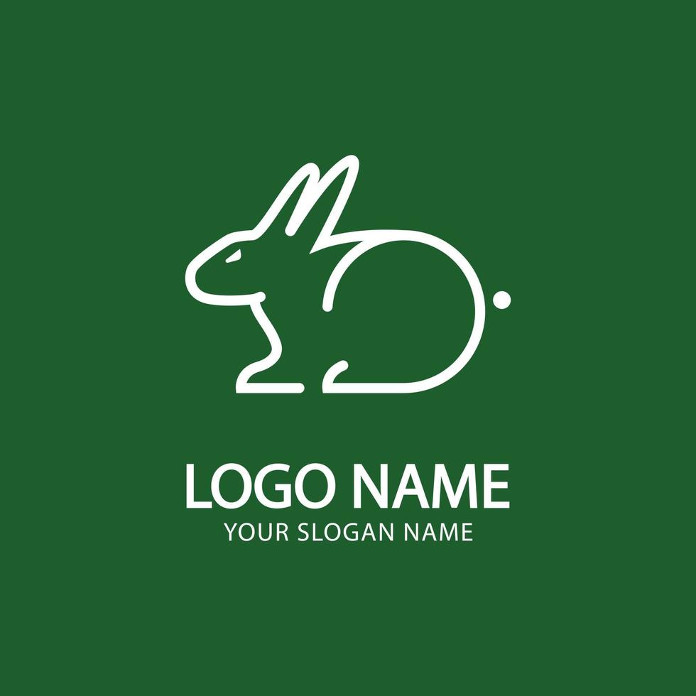 illustrazione del simbolo dell'icona di vettore del modello di logo del coniglio