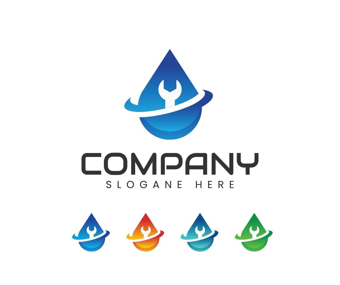 progettazione del logo di impianti idraulici e di servizio vettore