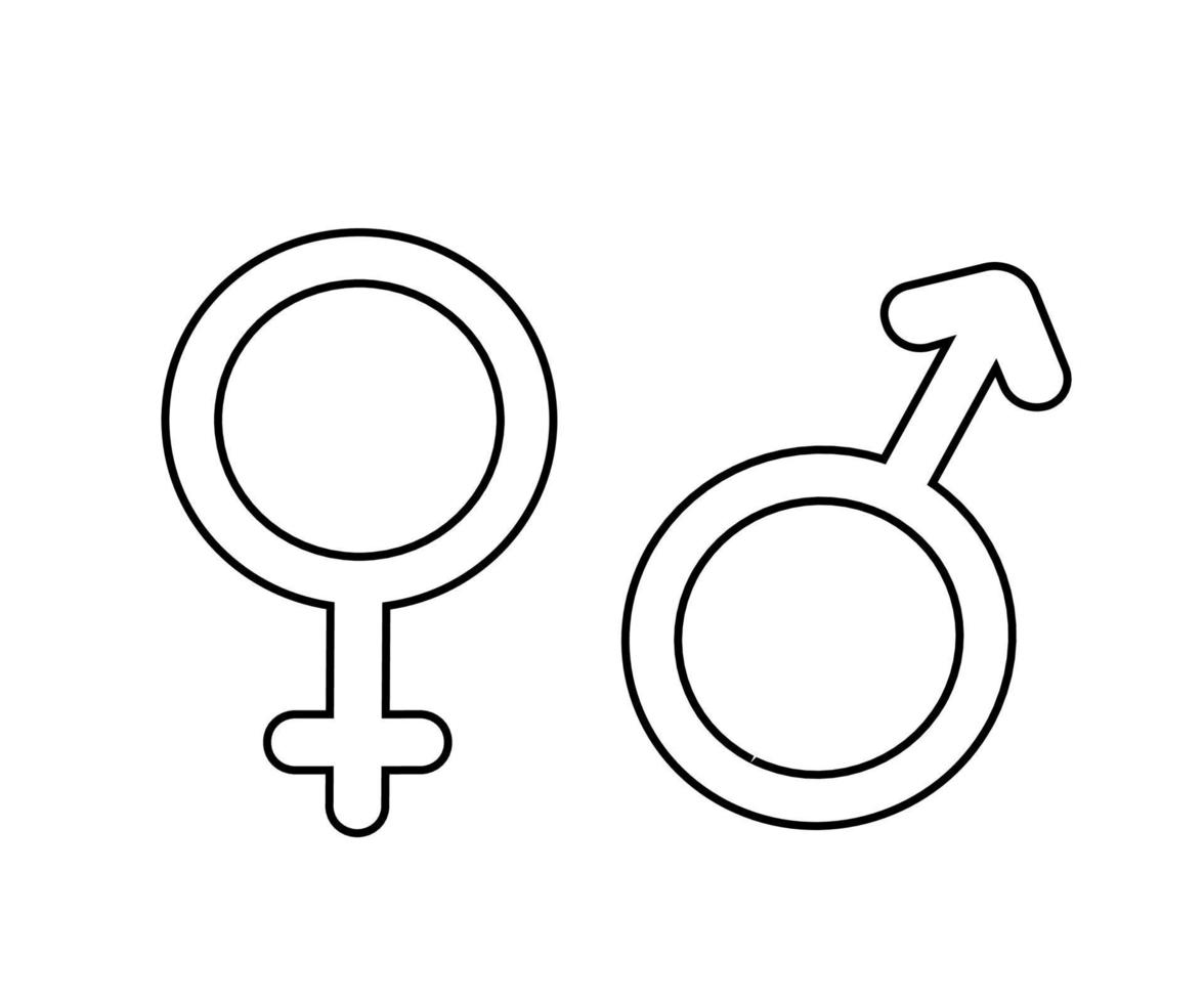 illustrazione dei simboli di genere. vettore
