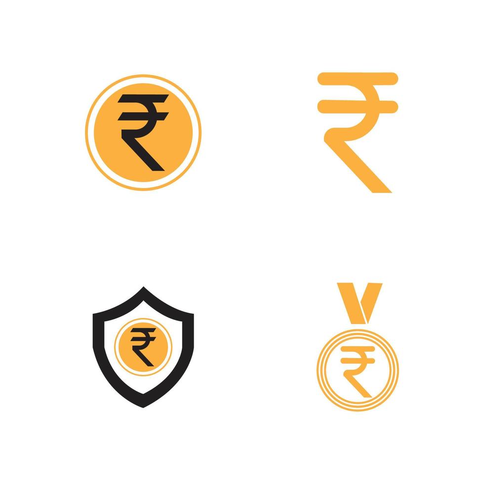 vettore del logo della rupia