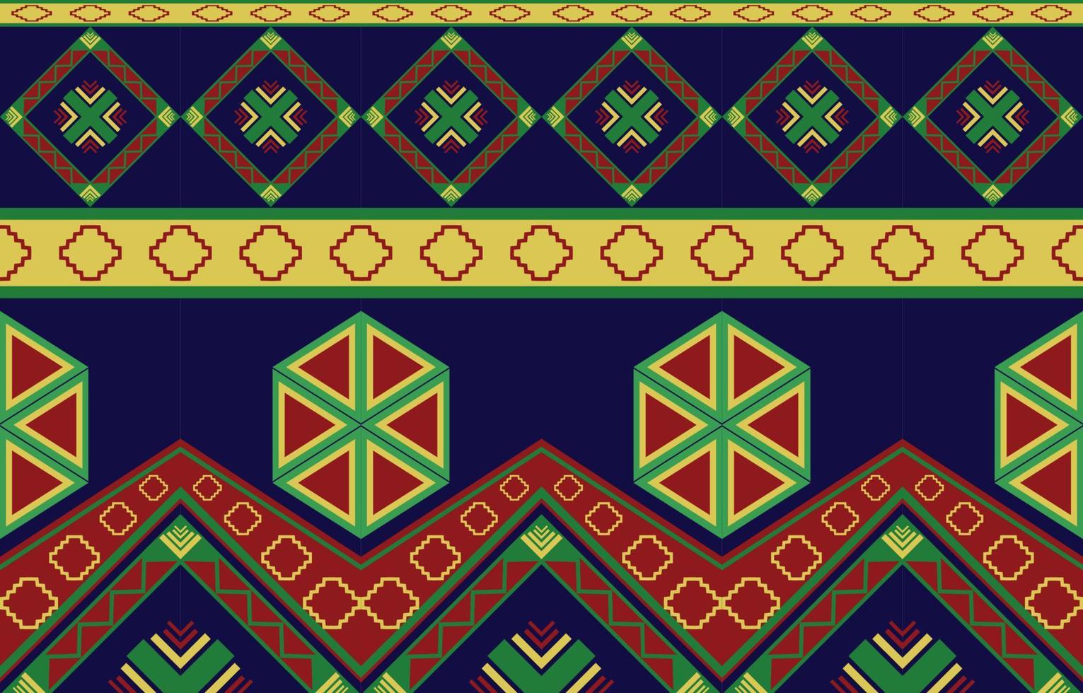 geometrico orientale tribale etnico modello tradizionale sfondo design per moquette, carta da parati, abbigliamento, avvolgimento, batik, tessuto, illustrazione vettoriale stile ricamo.