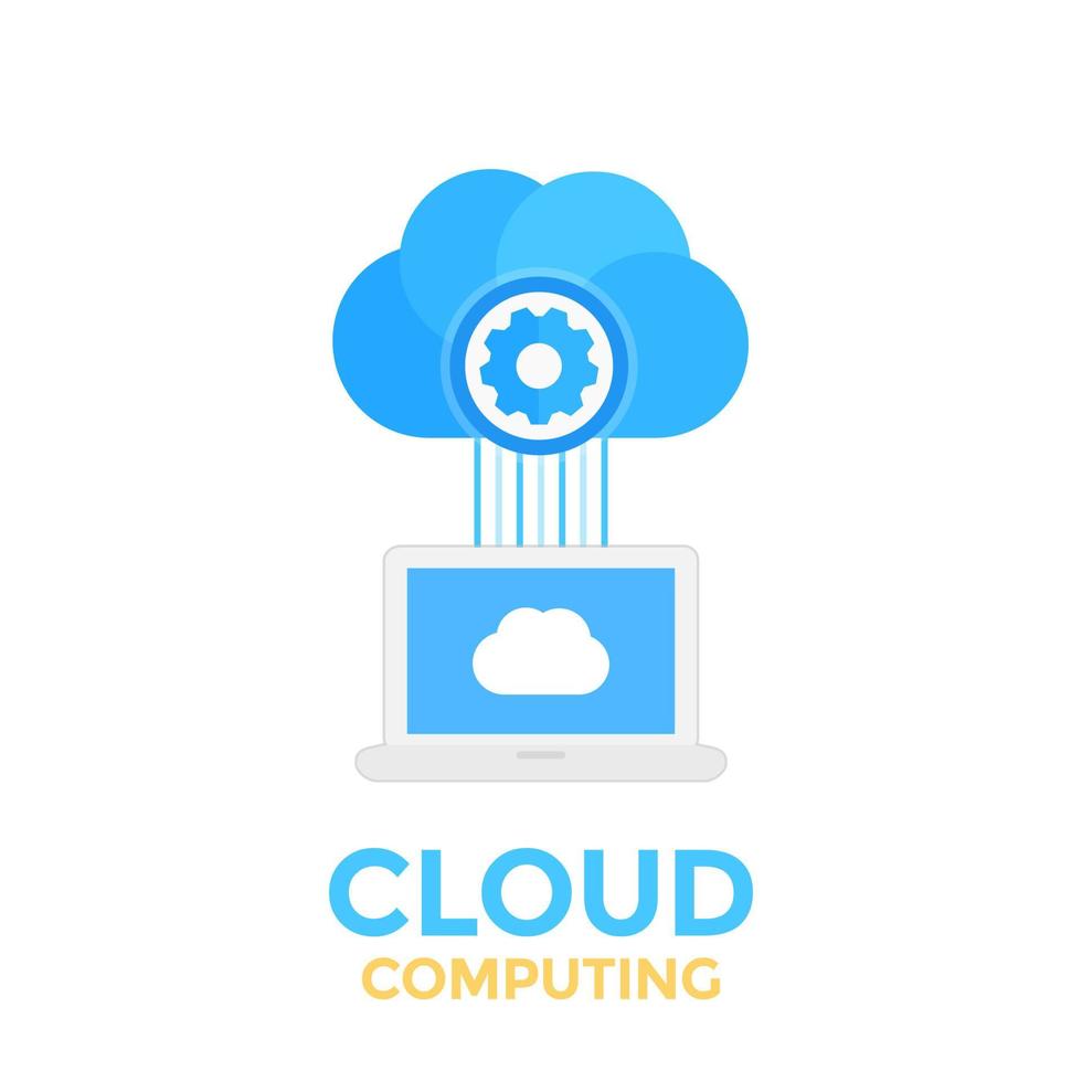 concetto di cloud computing vettore