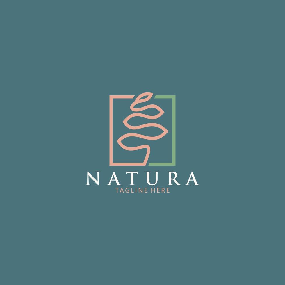 natura astratta albero logo icona vettore isolato