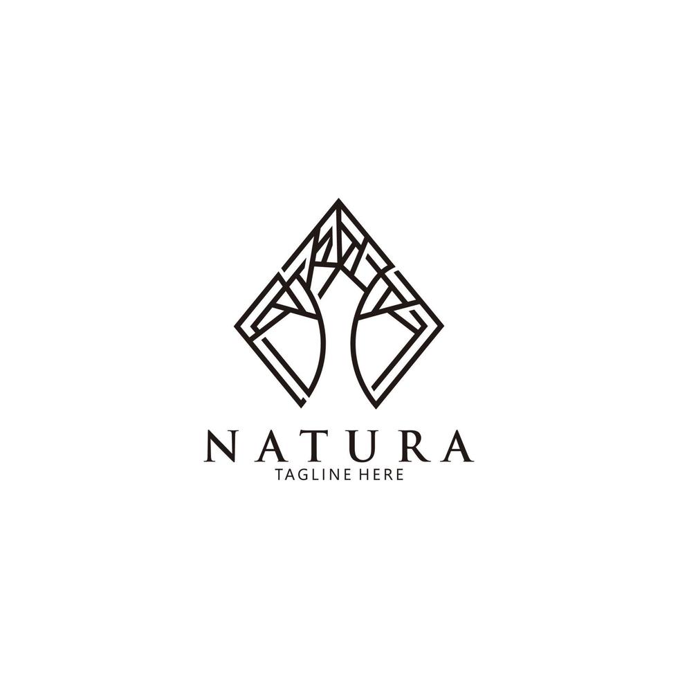 natura astratta albero logo icona vettore isolato