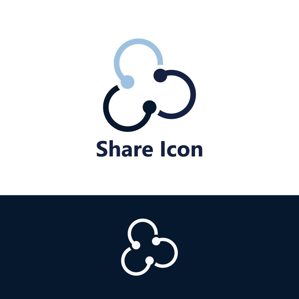 Condividi icona logo vettoriale isolato
