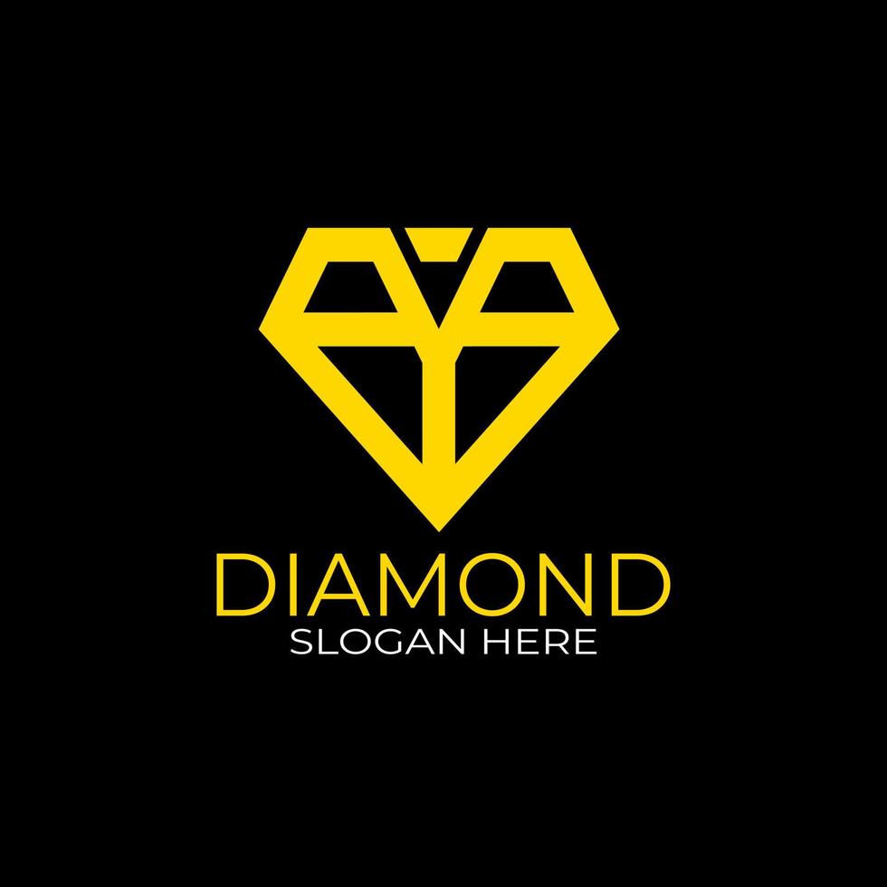 disegno del logo del diamante della lettera b. concetto di design, loghi, logogramma, modello di diamante logotipo vettore