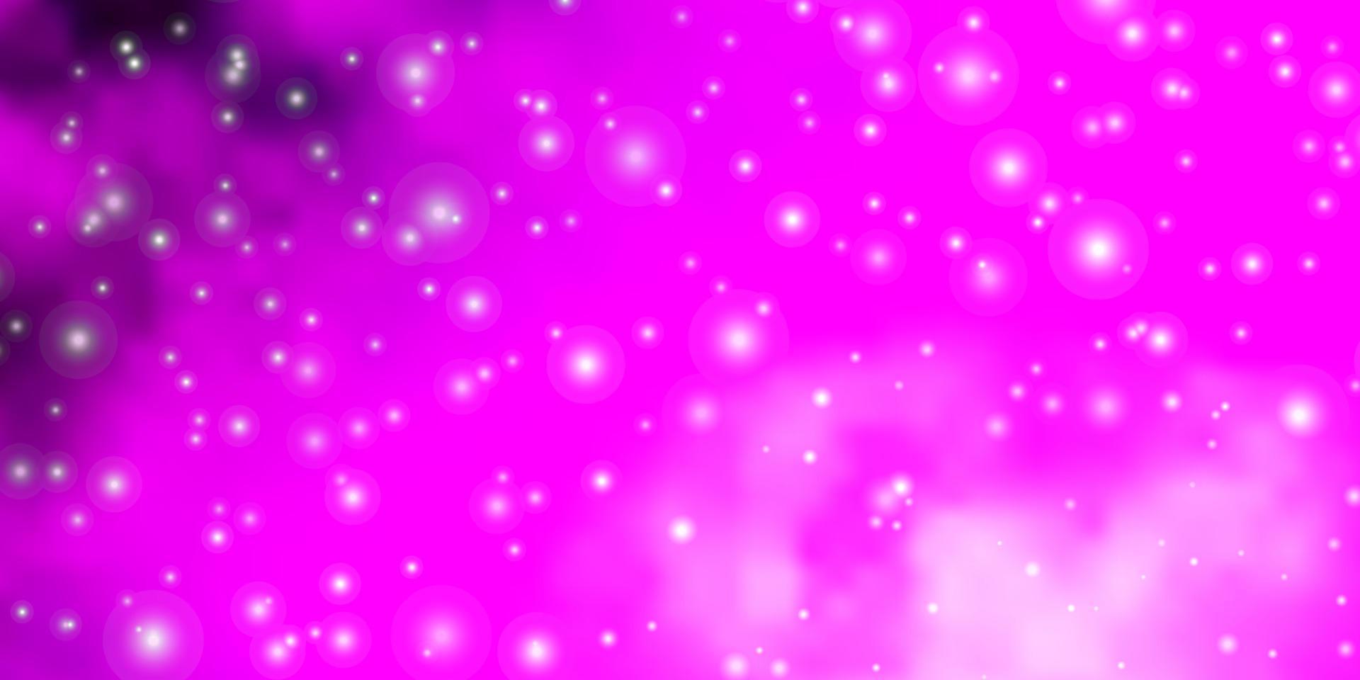 trama vettoriale rosa chiaro con bellissime stelle.