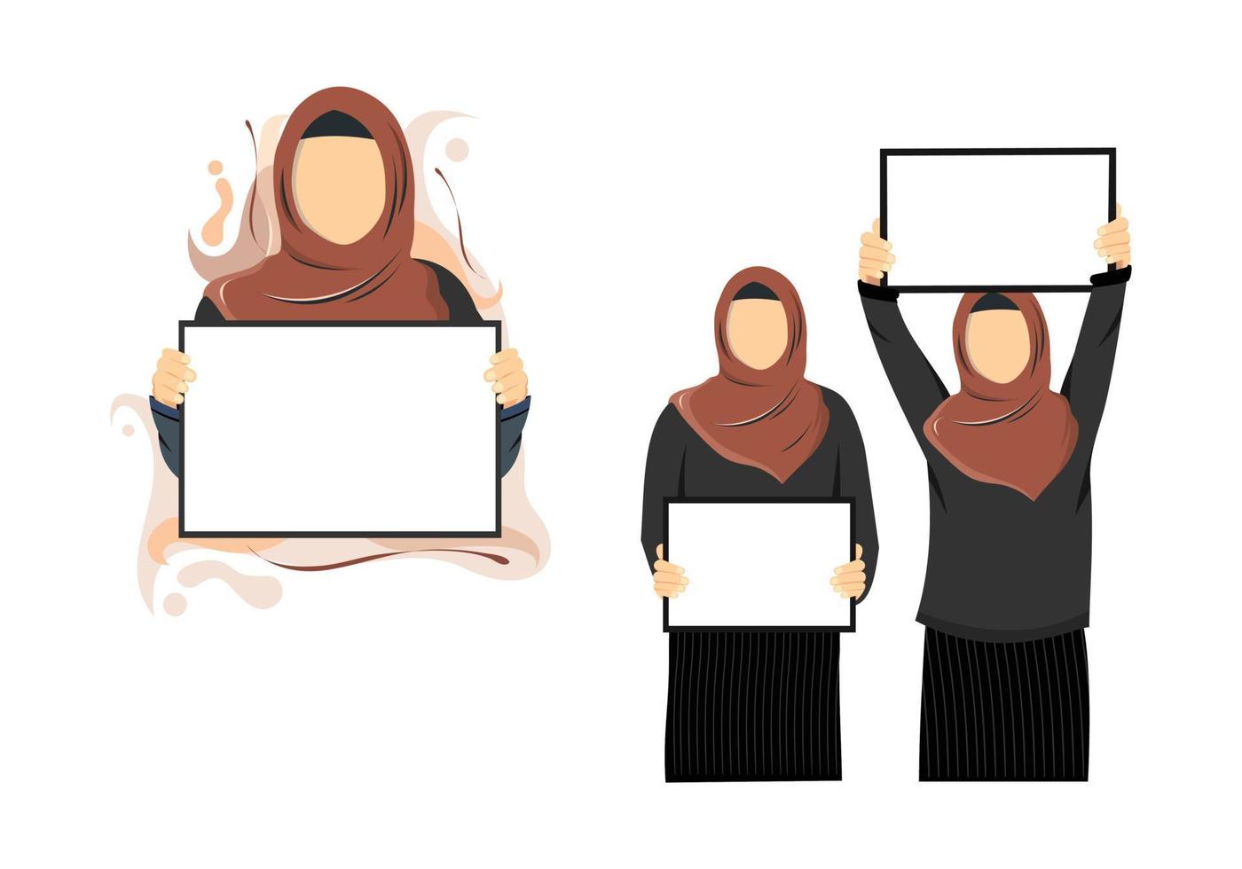 disegno e illustrazione vettoriale hijab