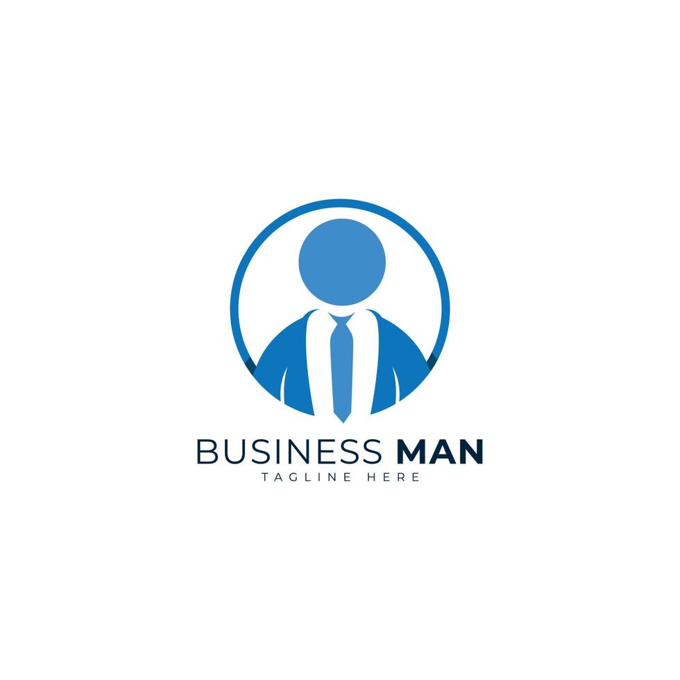 modello di progettazione logo uomo d'affari vettore