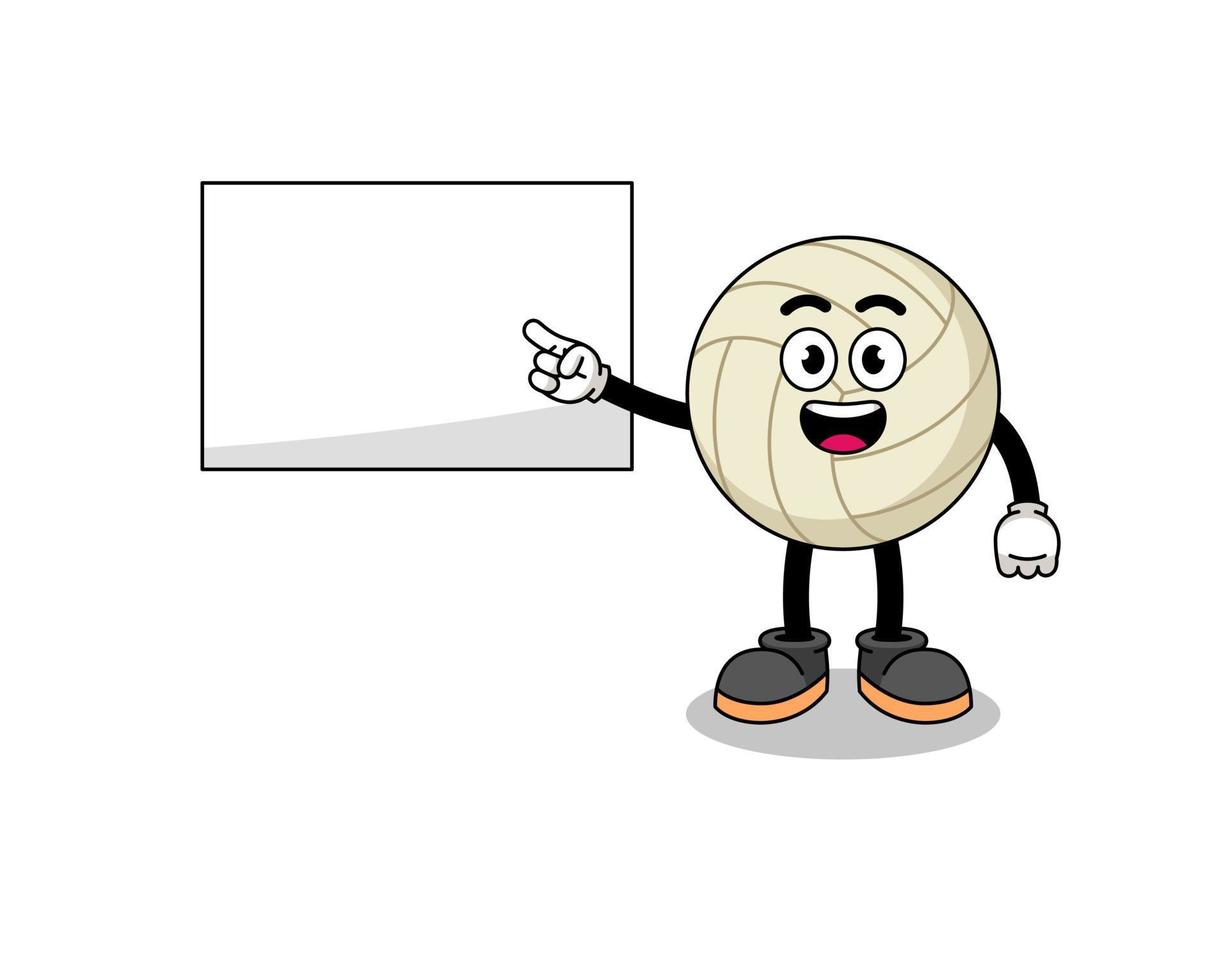 illustrazione di pallavolo facendo una presentazione vettore