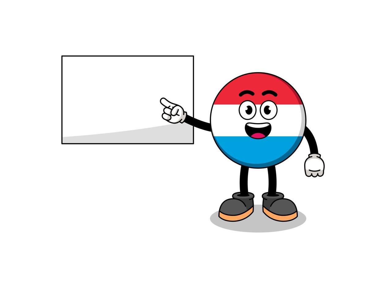illustrazione del lussemburgo che fa una presentazione vettore