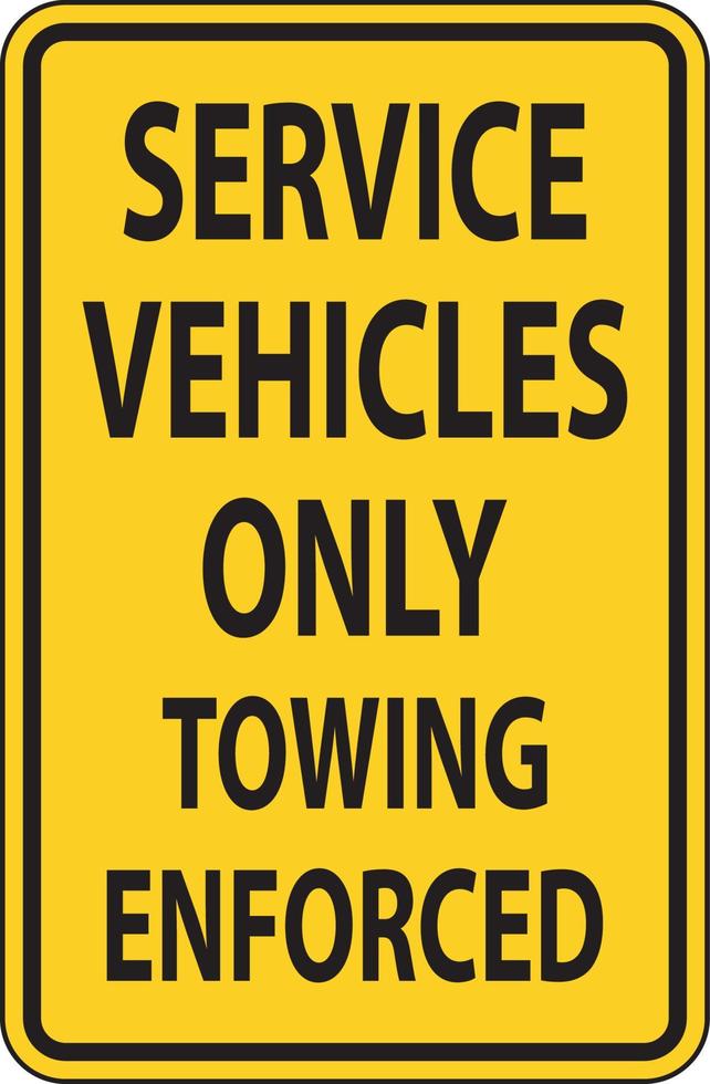 veicoli di servizio trainare solo segno su sfondo bianco vettore