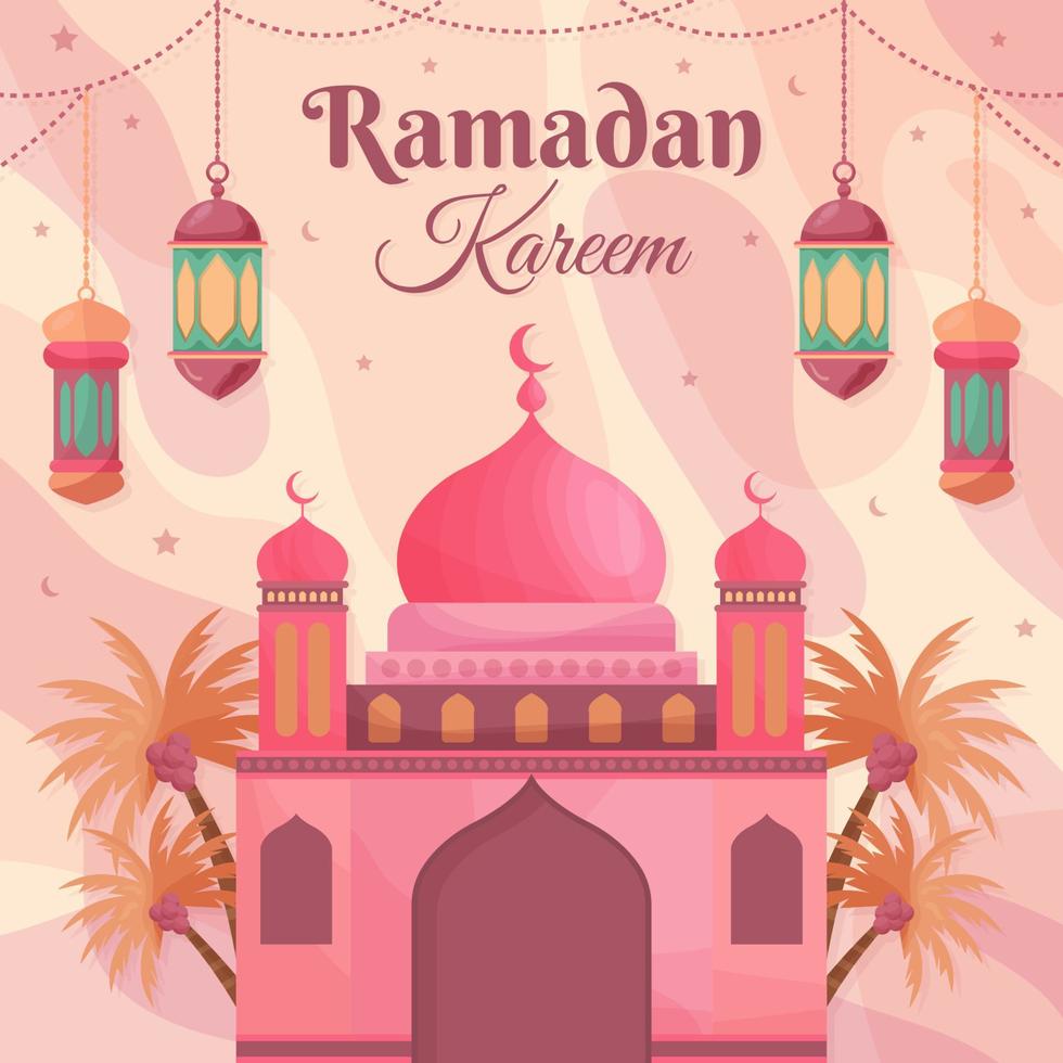 concetto di mese di digiuno del ramadan vettore