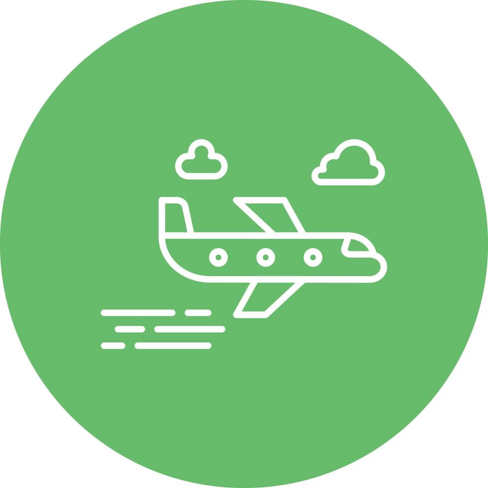 icona di sfondo del cerchio della linea di volo vettore