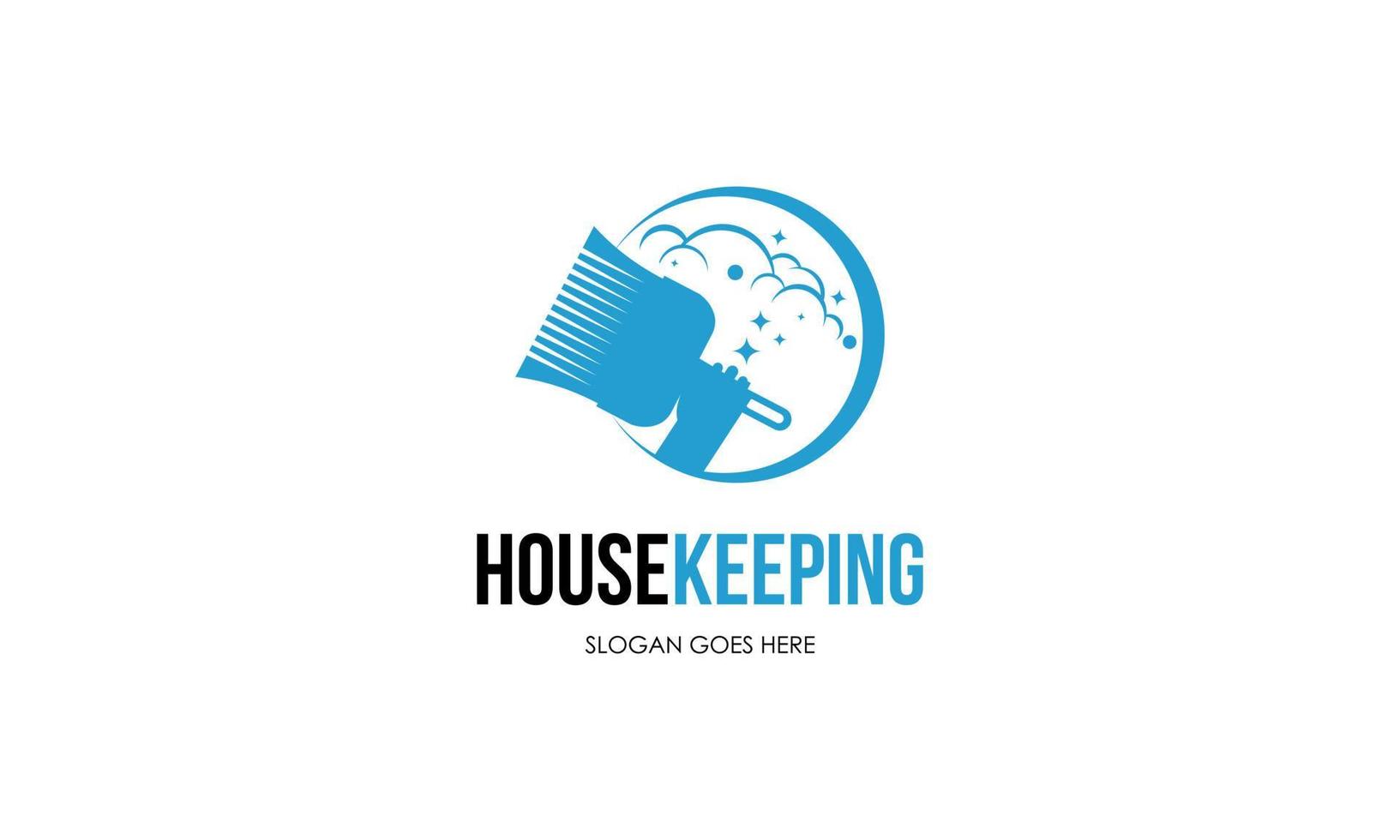 design del logo per la pulizia della casa e il servizio a domicilio vettore