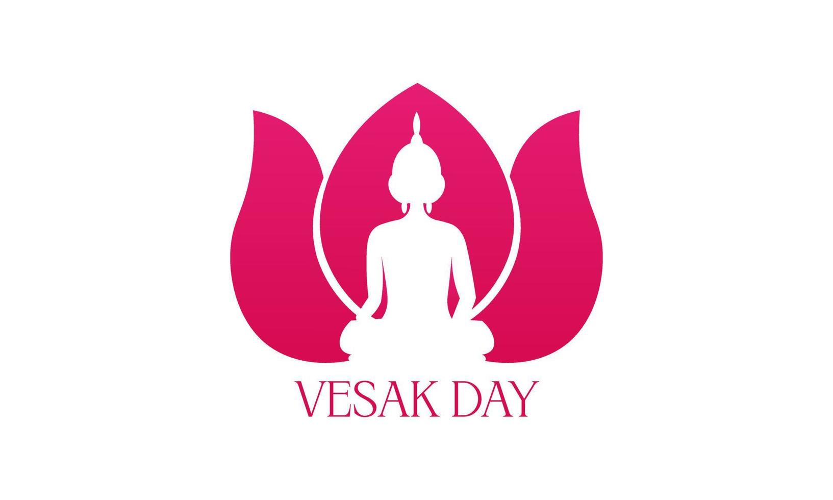 buon giorno vesak o design del logo buddha purnima vettore