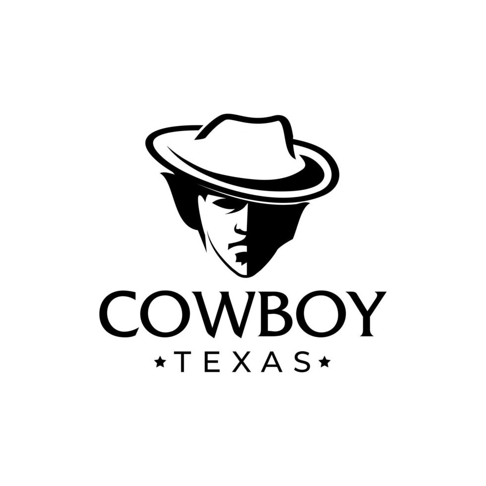 disegno dell'illustrazione del logo della testa del bandito del cowboy con la maschera della sciarpa vettore