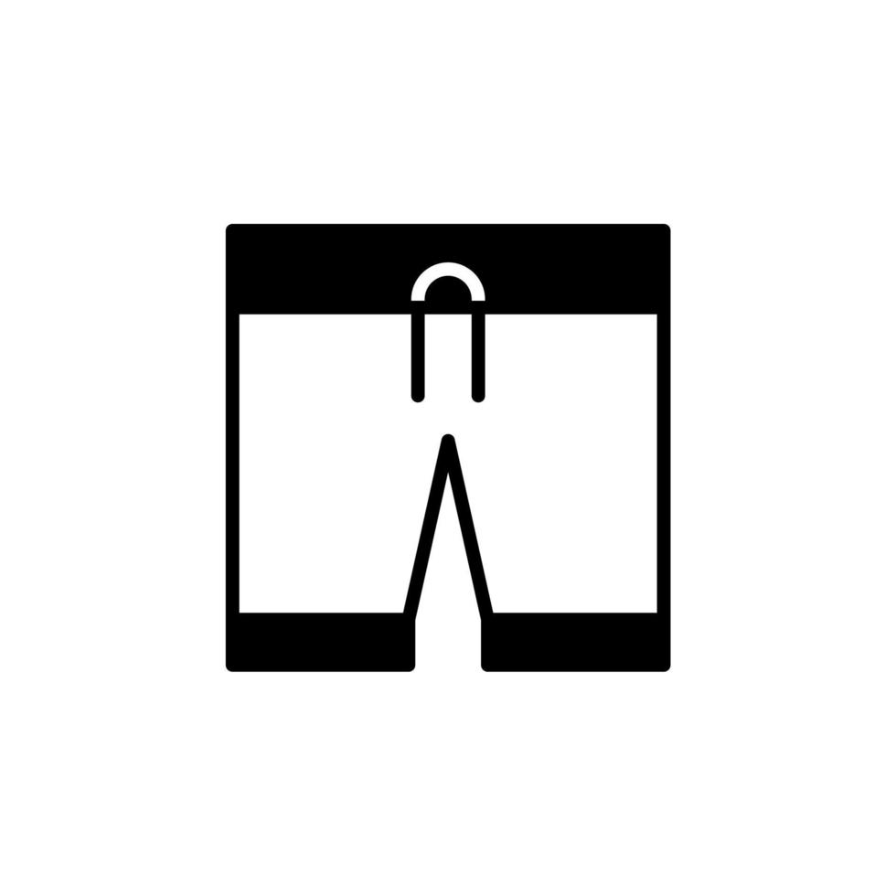 pantaloncini, casual, pantaloni linea continua icona illustrazione vettoriale modello logo. adatto a molti scopi.