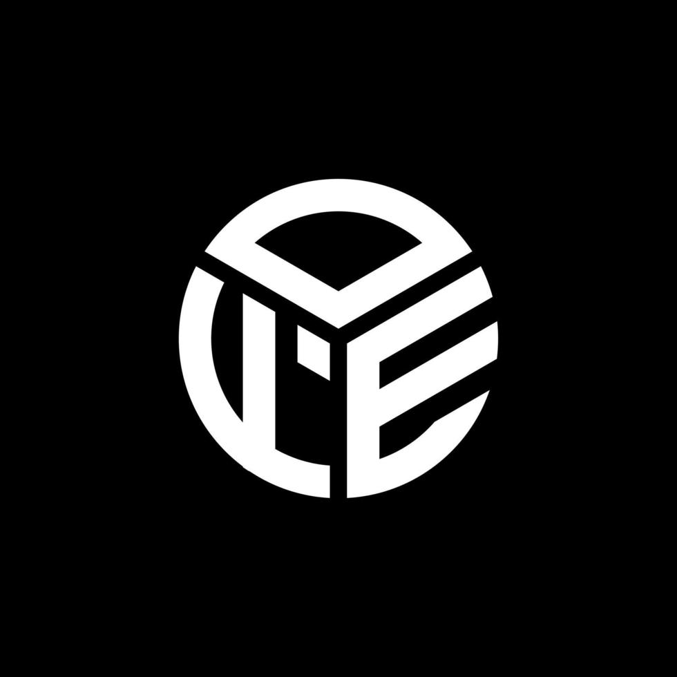 ofe lettera logo design su sfondo nero. ofe creative iniziali lettera logo concept. disegno di una lettera. vettore