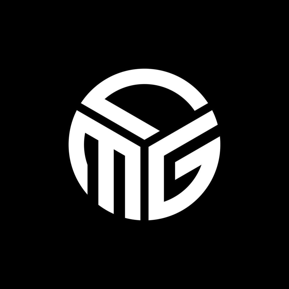 lmg lettera logo design su sfondo nero. lmg creative iniziali lettera logo concept. disegno della lettera lmg. vettore