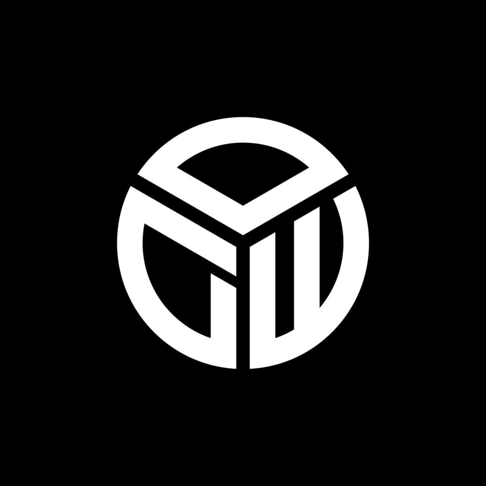 odw lettera logo design su sfondo nero. odw creative iniziali lettera logo concept. disegno della lettera odw. vettore