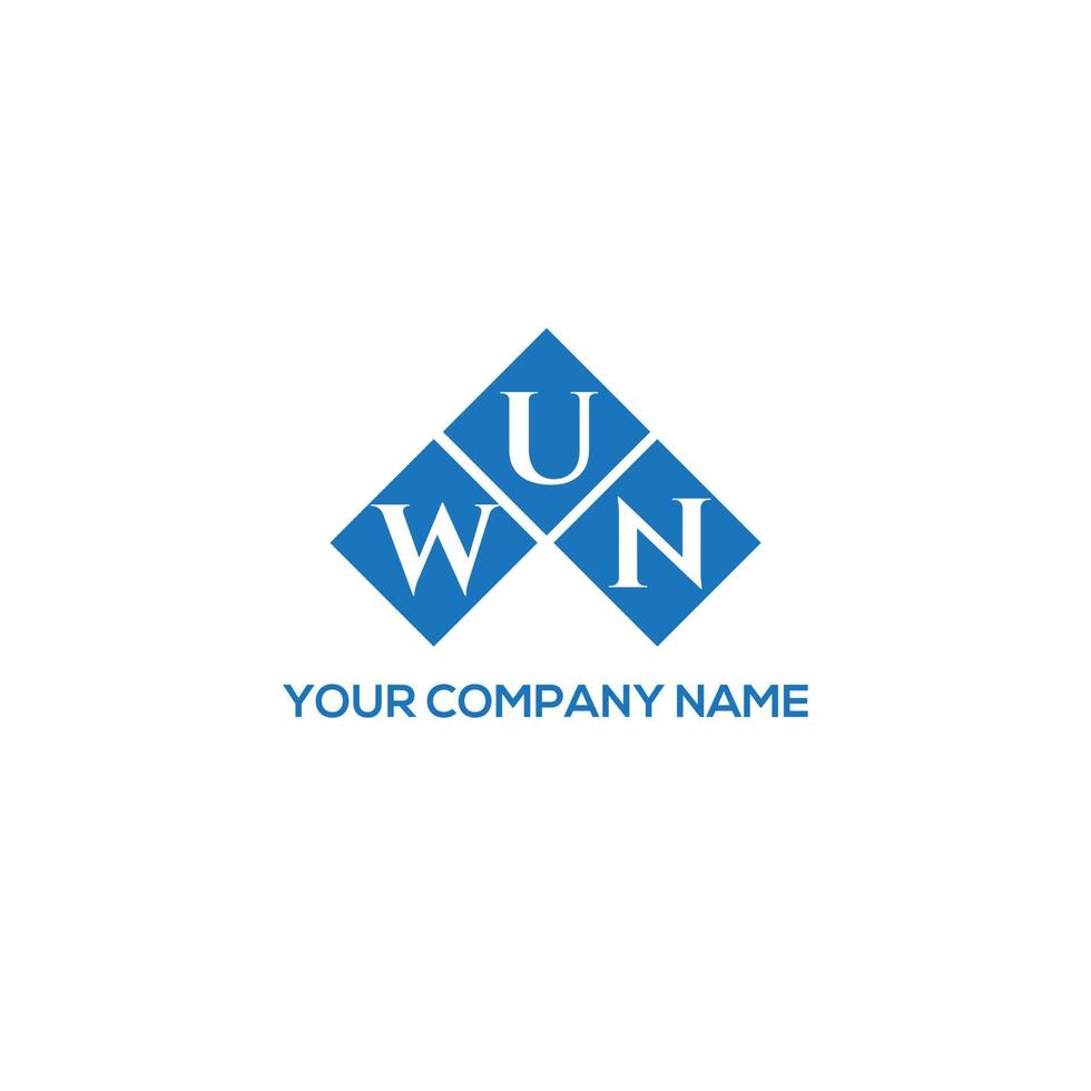 wun lettera logo design su sfondo bianco. wun creative iniziali lettera logo concept. disegno della lettera wun. vettore