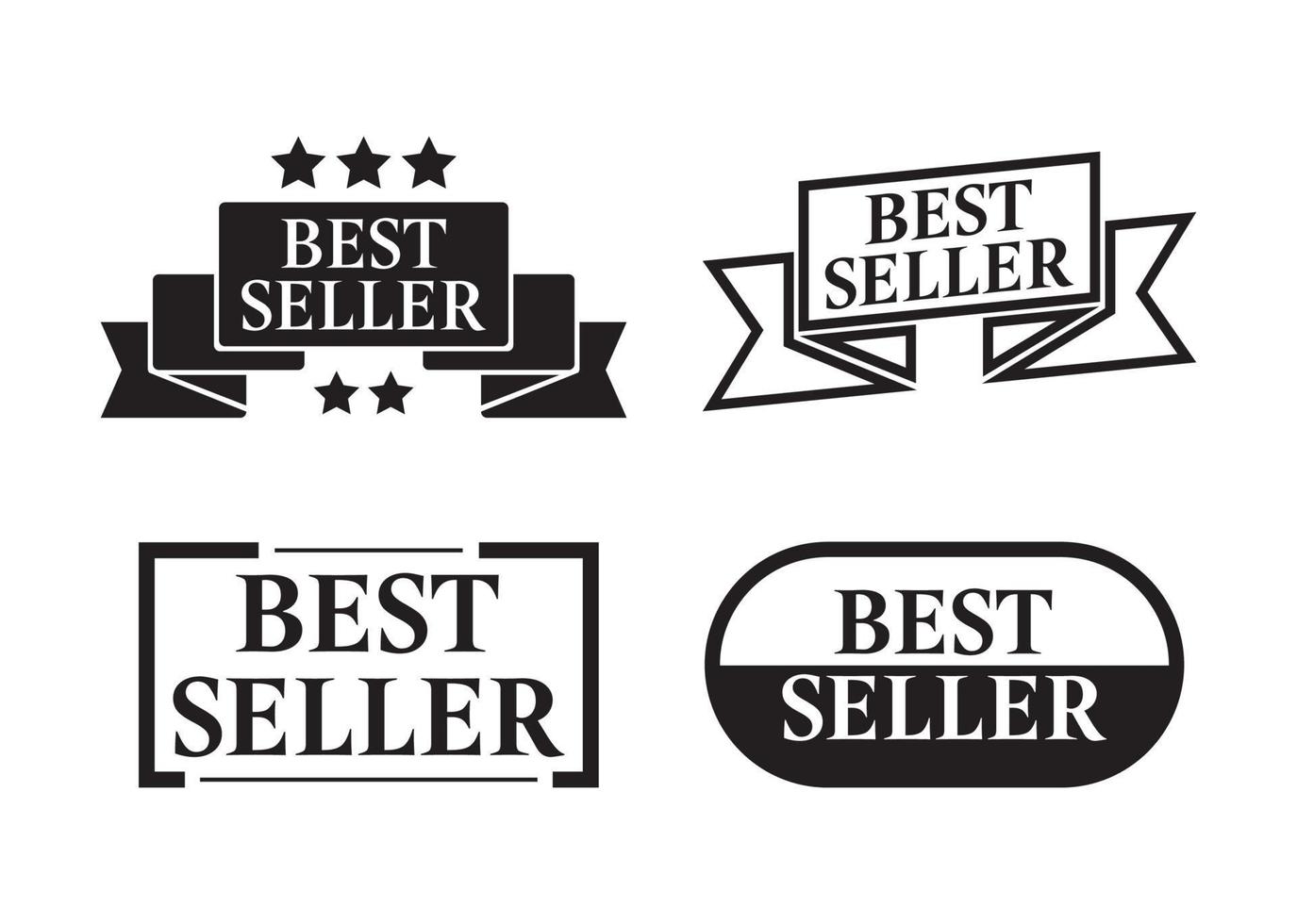 vettore di badge best seller semplice