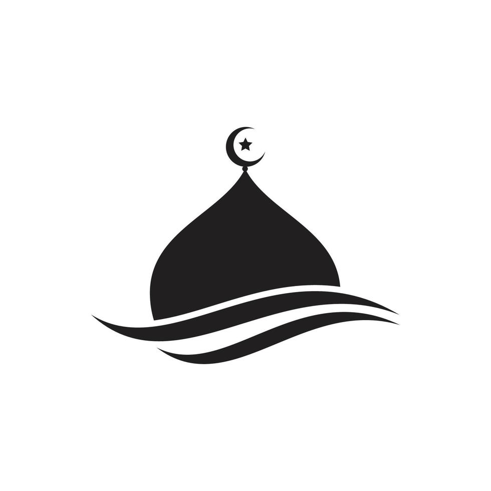 logo islamico, moschea vettore