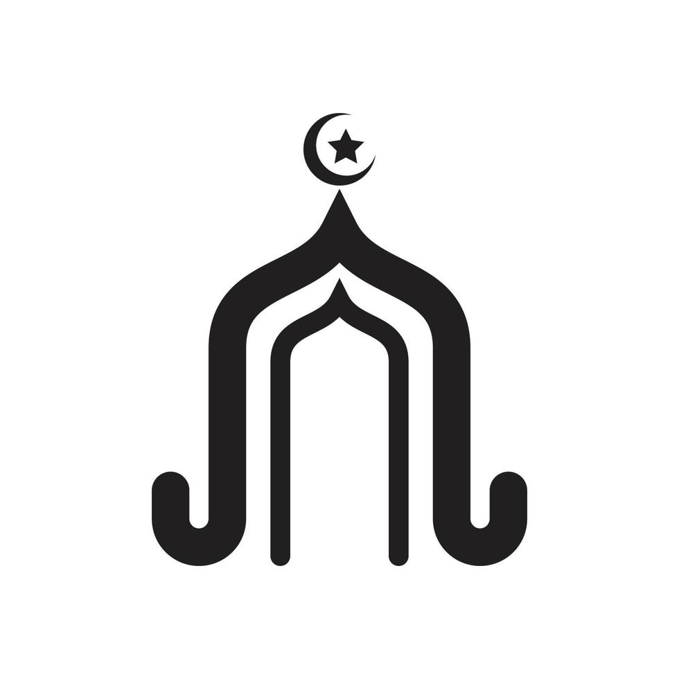 logo islamico, moschea vettore