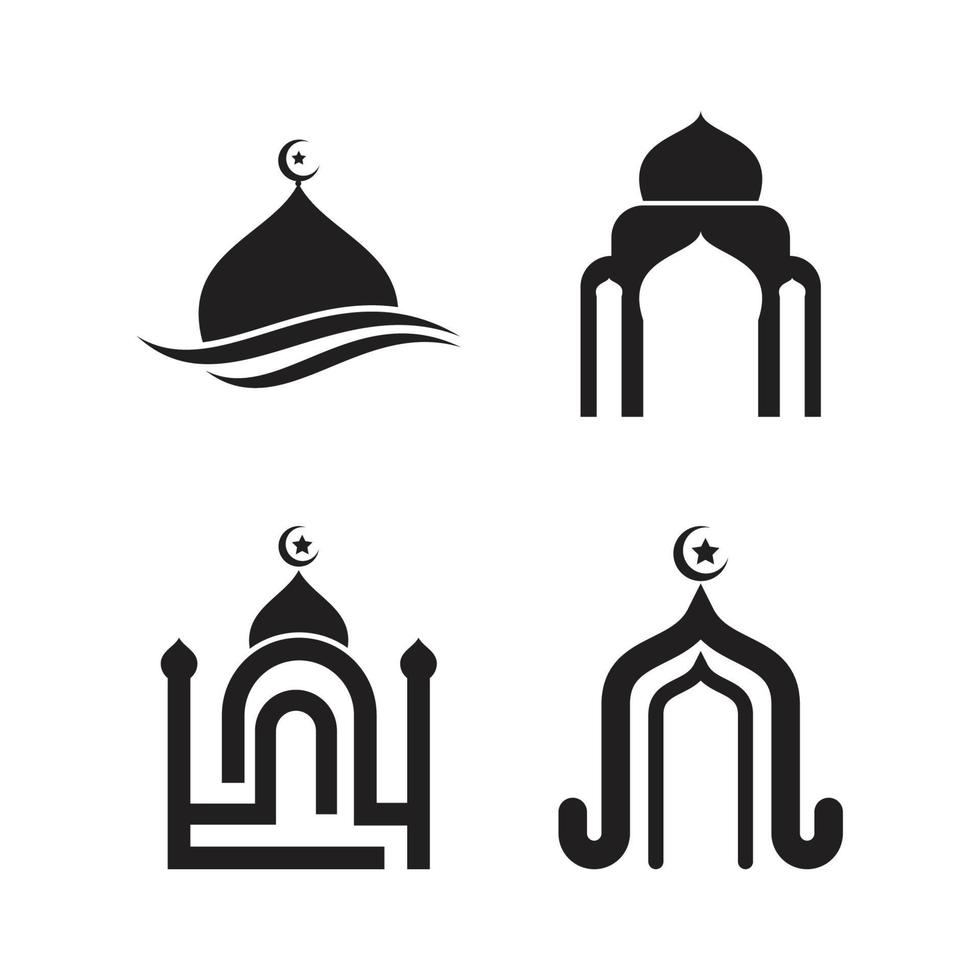 logo islamico, moschea vettore