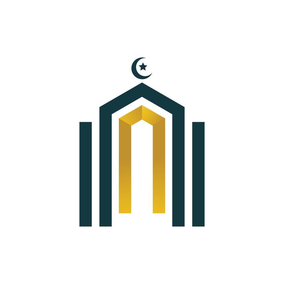 logo islamico, moschea vettore