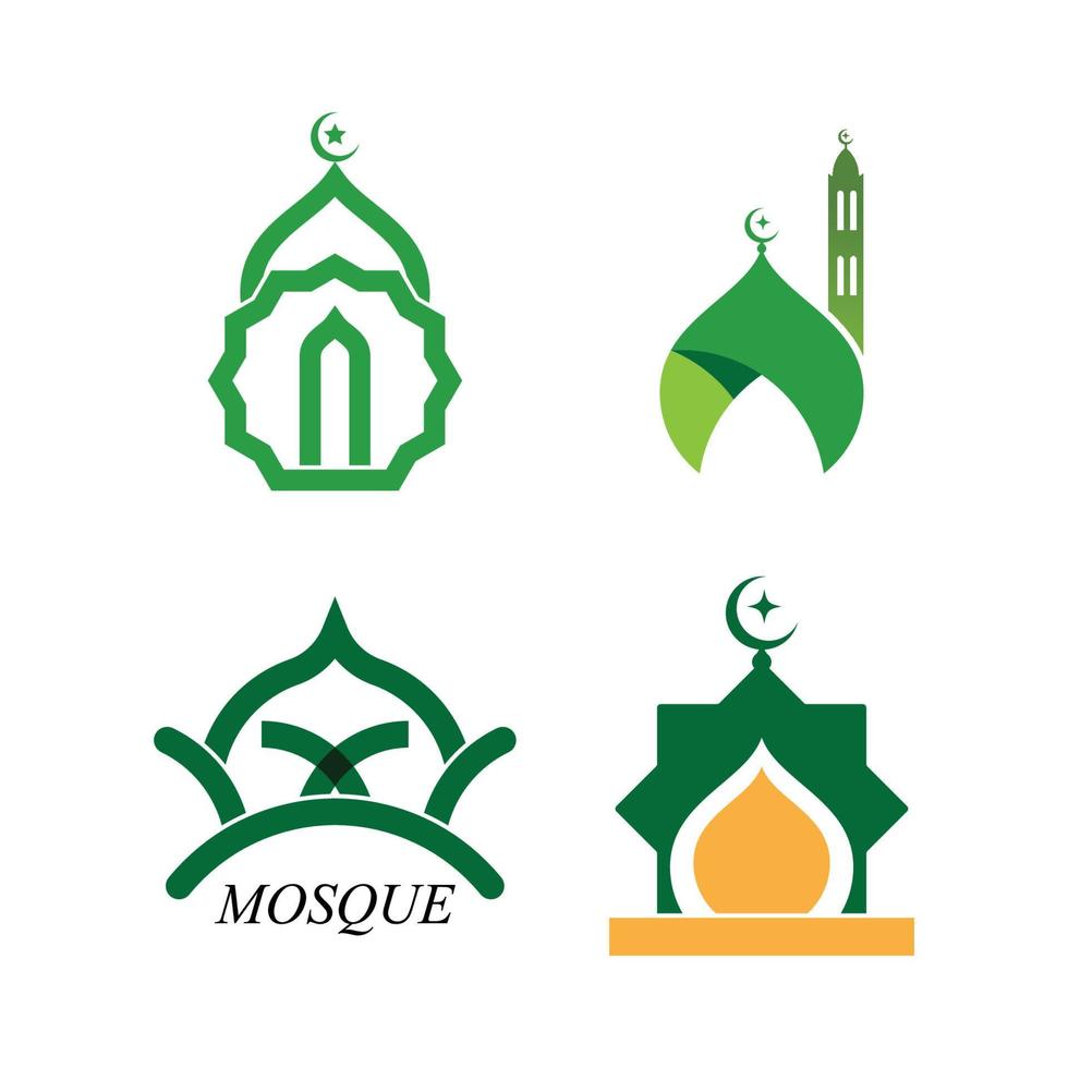 logo islamico, moschea vettore