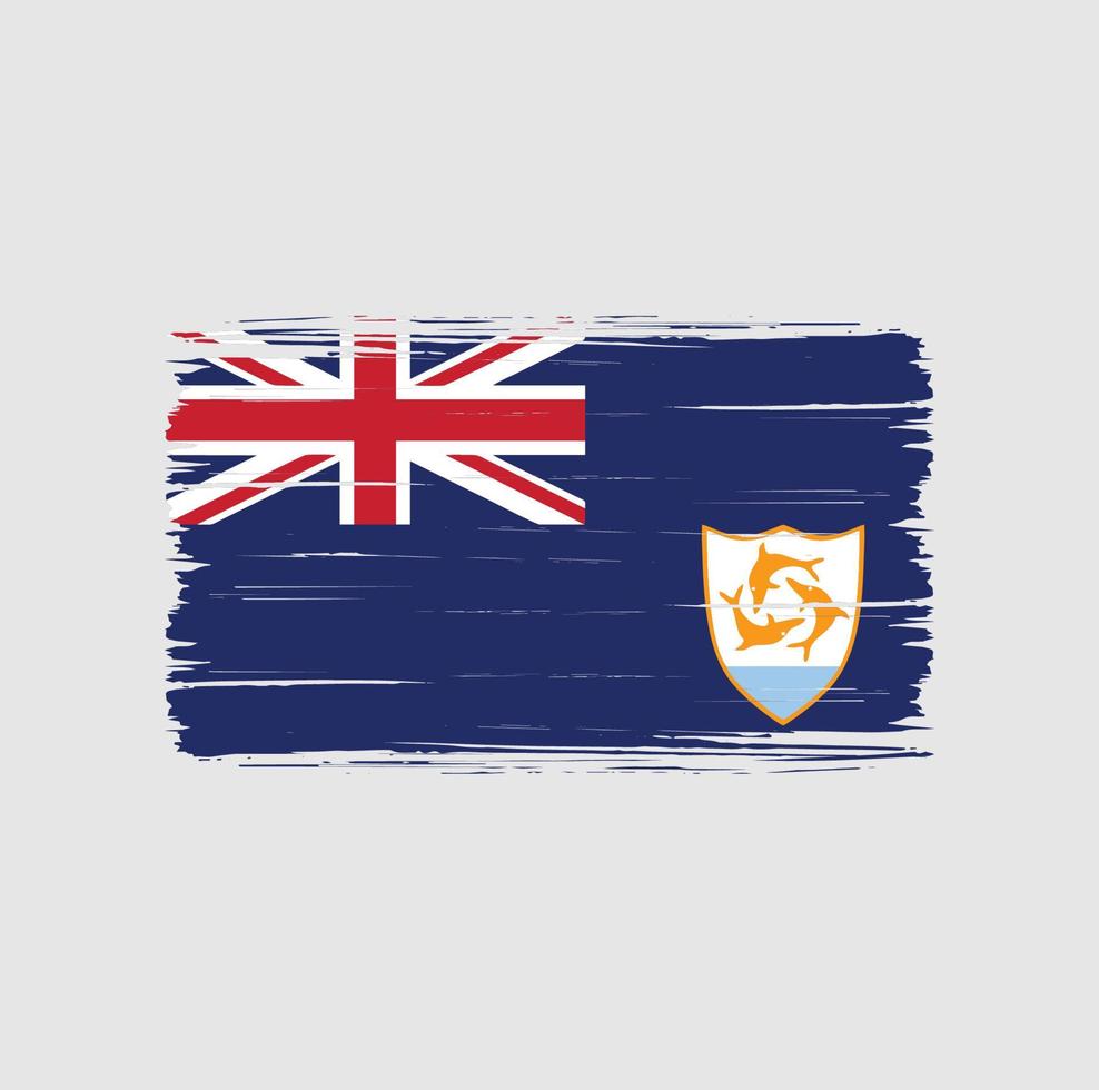 pennellate di bandiera anguilla. bandiera nazionale vettore